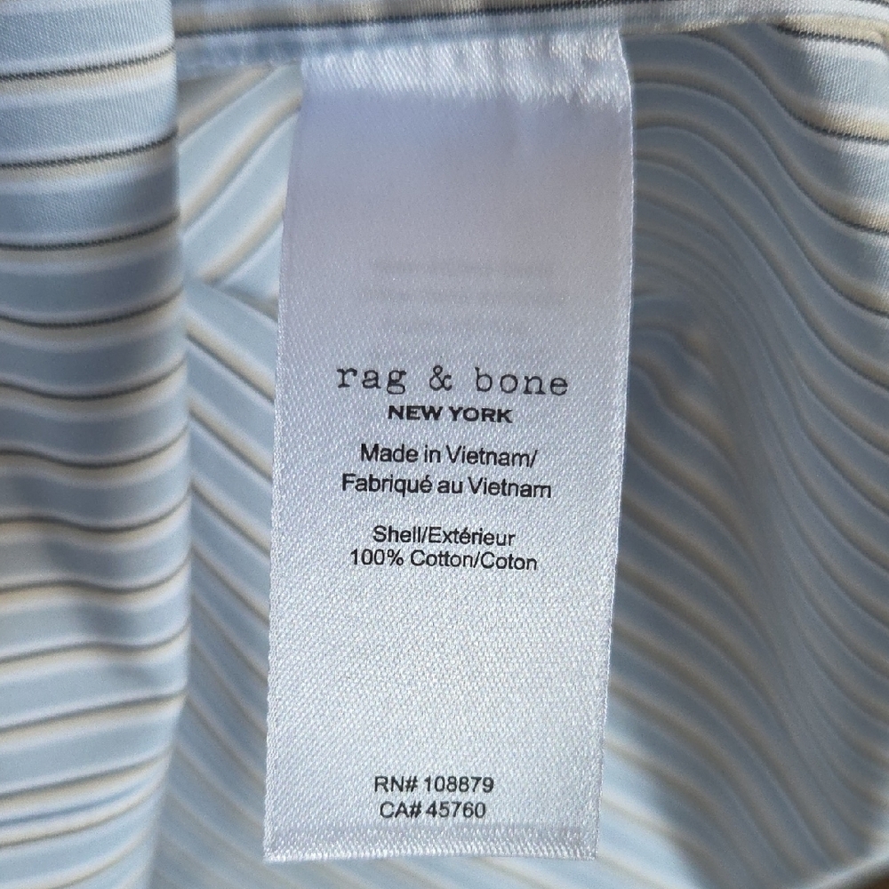 Rag & Bone Georgie Striped Cotton Shirt - Picture 9 of 9